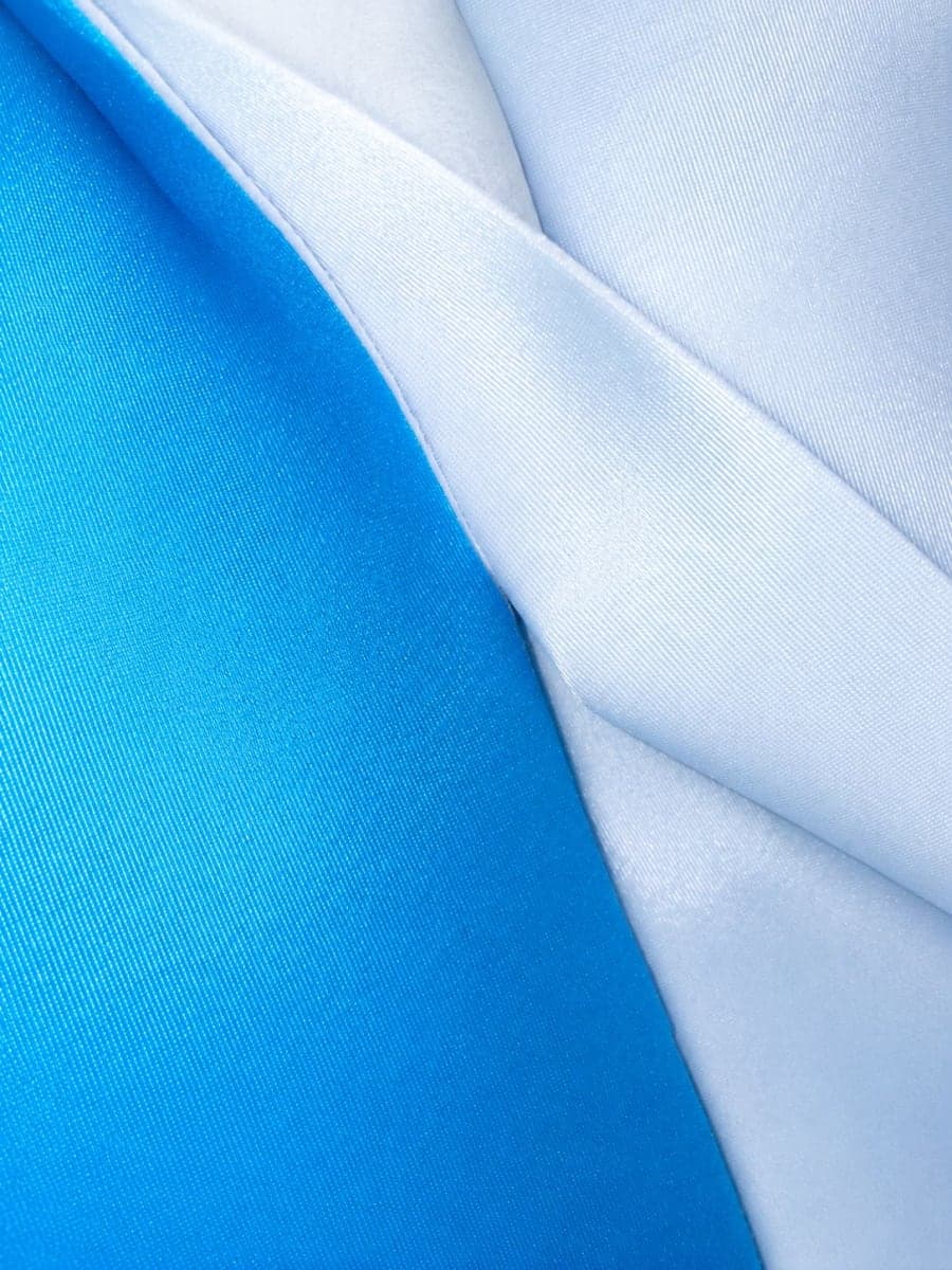 Jersey Bondeado Celeste y Blanco | Tela para Cotillón y Disfraces